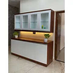 PELIKANO - Mueble almacenamiento mostrador, aparador exhibidor melamina