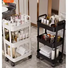 GENERICO - Carrito Organizador de almacenamiento  de 3 niveles Negro