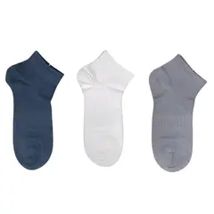 MINTANA - PACK 3 MEDIAS SIN COSTURA TOBILLERAS ALGODON CLASICAS HOMBRE