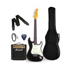 JAY TURSER - PACK GUITARRA ELECTRICA 01 JT-30-BK-A-U; MARSHALL MG10 AMPLIFICADOR 10W; ACCESORIOS