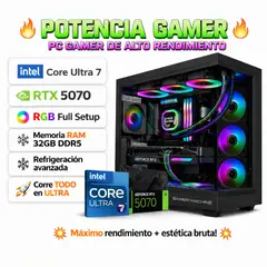 INTEL - PC Gamer Pro ULTRA XTREME CORE ULTRA 7 265KF RAM 32GB DDR5 SSD 1TB GRAFICA ASUS RTX 5070 12GB