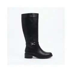 PALINI SHOES - Bota en punta redonda con taco 3 color negro
