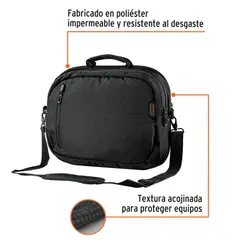 TRUPER - Mochila porta laptop, maletín morral porta laptop, tomatodo Premium Black