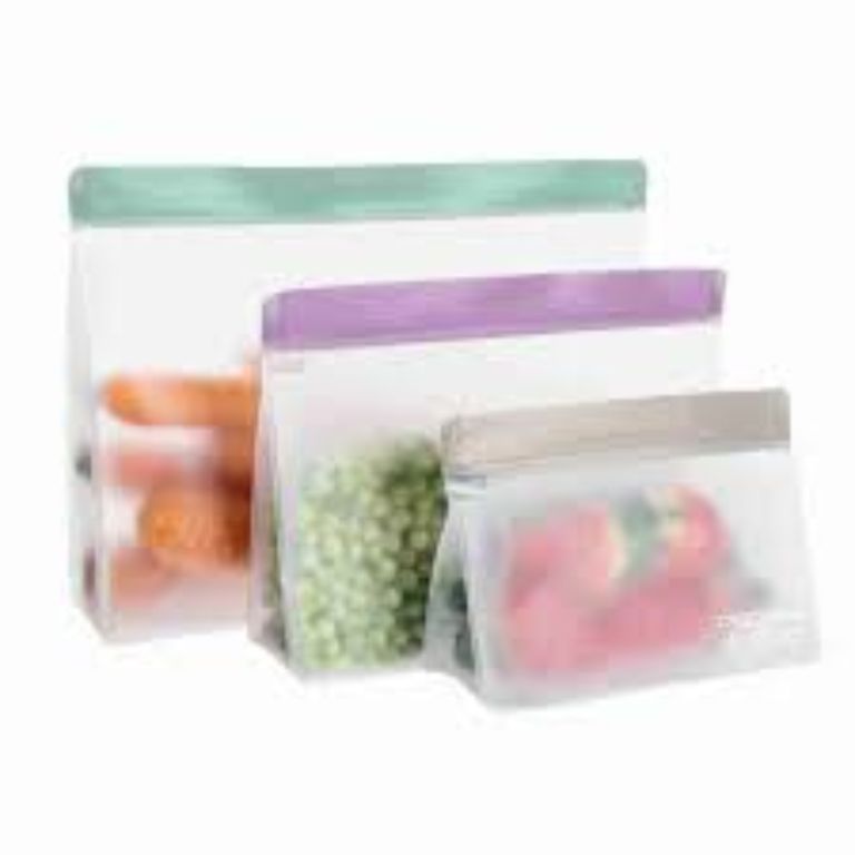 Set de 3 bolsas reutilizables cierre hermético