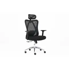VENSO - Silla De Oficina Ergonómica Presidencial RTA-UT-J10 Negro Poliéster.