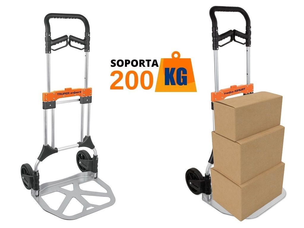 Carreta Plegable Diablo de Carga 200 kg de Aluminio