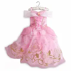 GENIEKA - Vestido Disfraz Niña Princesa Rosada Cumpleaños Fiesta Juego