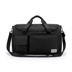 GENERICO - Bolso Deportivo Grande Tela Impermeable Negro