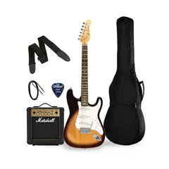 JAY TURSER - PACK GUITARRA ELECTRICA 09 JT-300-TSB; MARSHALL MG10 AMP. 10W; ACCESORIOS