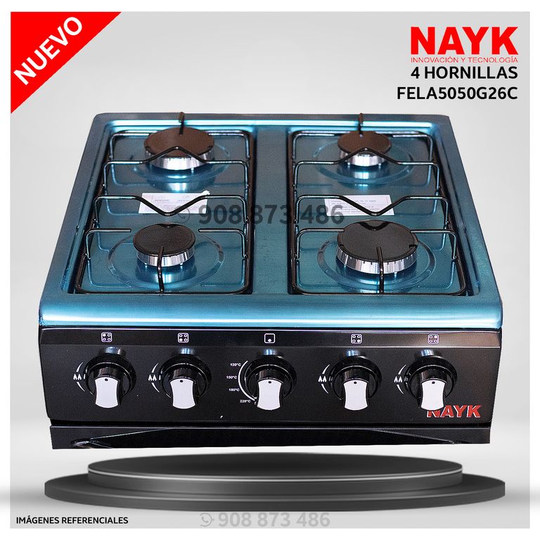 Cocina de 4 hornillas Acero Inoxidable FELA5050G26C - Modelo NUEVO