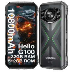 DOOGEE - Celular S118 4G, 32gb Ram, 512gb Rom, Helio G100, 10800 mAh, Verde