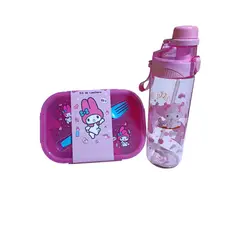 GENERICO - Pack Escolar My Melody Set Lonchera Taper + Tomatodo para Niñas