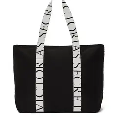 Victoria'S Secret - Canvas Tote Blanco y Negro Victorias Secret