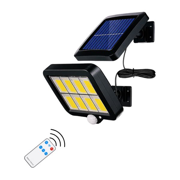 Reflector Solar LED con Sensor de Movimiento + Panel Externo