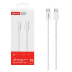 TRANYOO - Cable Tipo C A Tipo C blanco 1 metros marca