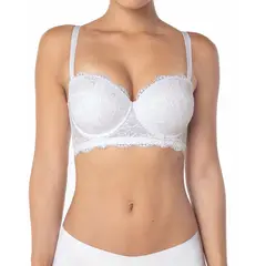 LEONISA - Brasier Balconet Realce Alto Encaje Cubrimiento de Espalda