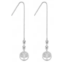 GENERICO - Aretes Pasantes Árbol De La Vida Regalo Mamá Plata 925