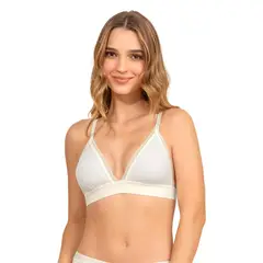 LEONISA - Bralette Liso + Encaje
