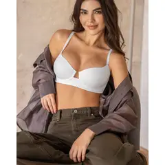 LEONISA - Brasier de realce alto con escote profundo