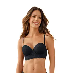 LEONISA - Brasier balconet de encaje con realce incorporado