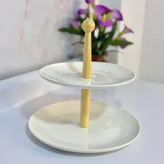 GENERICO - Porta Torta Pedestal de Vidrio Espiral