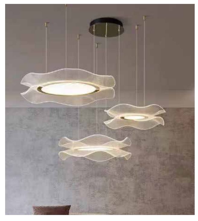 Lámpara colgante LED múltiple aros