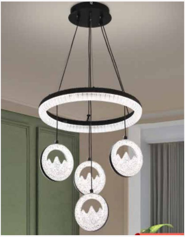 Lámpara colgante LED moderna aro decorativo