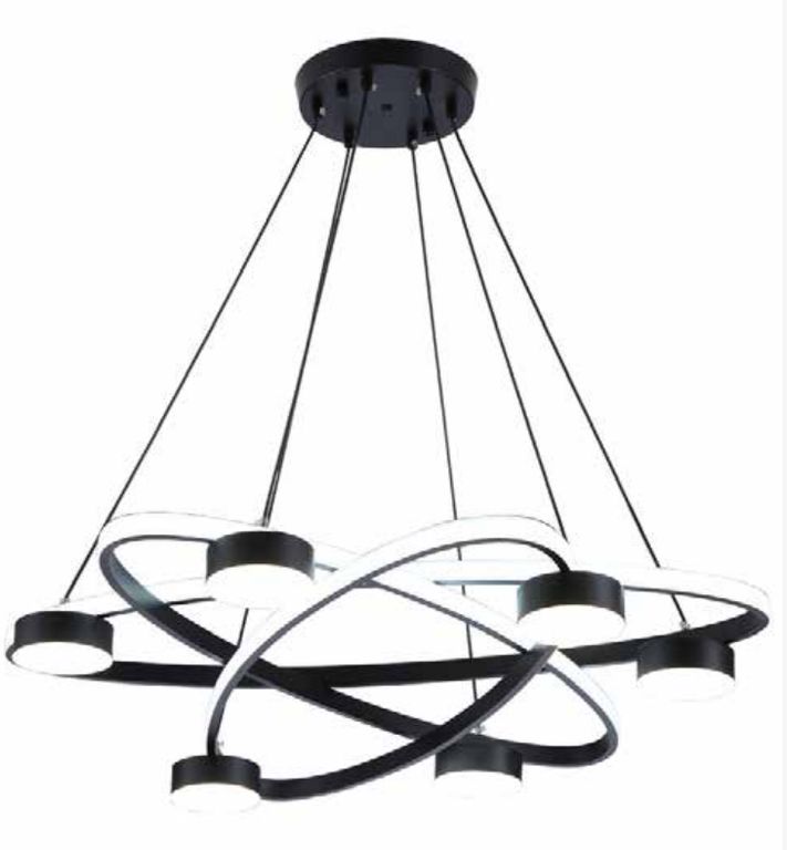 Lámpara colgante LED moderna 6 brazos