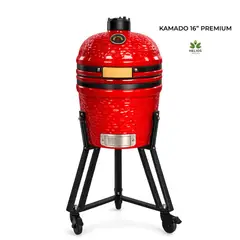 GENERICO - Kamado Diamond 16″ Parrilla Premium en color Rojo