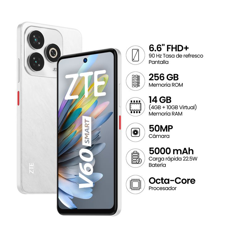 BLADE V60 SMART 4GB+256GB - BLANCO