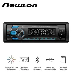 NEWTON - Autoradio Alpine NWT 503 con Máscara Extraíble luces LED de 7 Colores