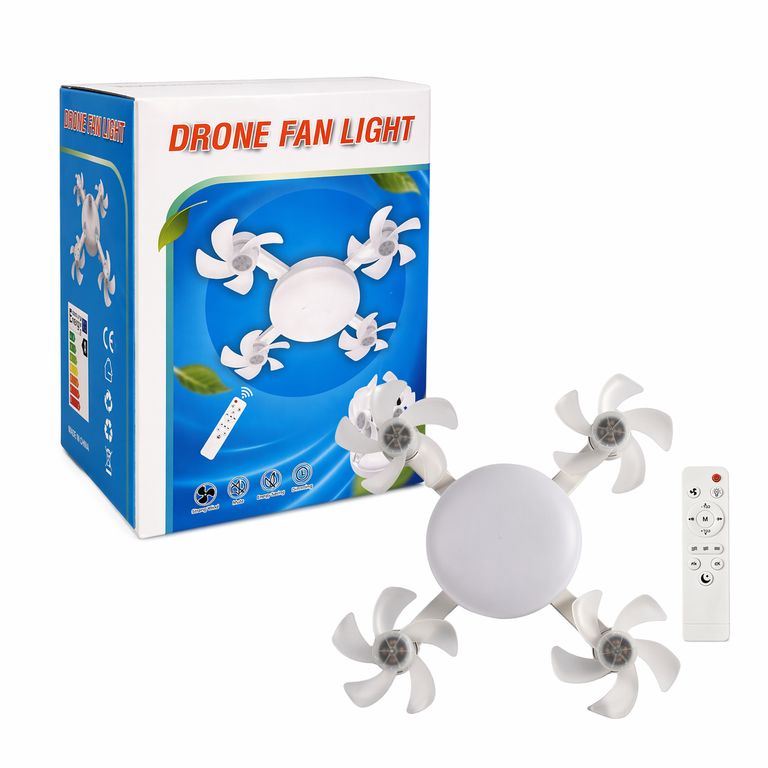 Foco Ventilador De Techo Estilo Drone Moderno