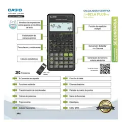 CASIO - Calculadora Científica FX-82LA PLUS-2 BK Negro