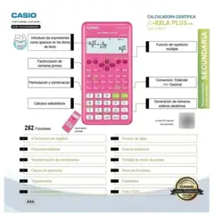 CASIO - Calculadora Científica FX-82LA PLUS-2 PK - Rosado
