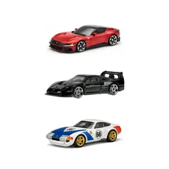 HOT WHEELS - Pack-3 Ferrari 12Cilindri + Ferrari F40 Competizione + Ferrari 365 GTB4 Competizione
