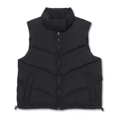 Caterpillar - Chaleco Mujer Cropped Puffer Negro