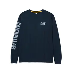 Caterpillar - Polo Hombre Trademark L/S Banner Azul