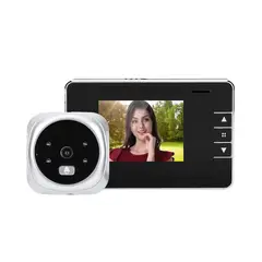 PUREPOWER - Mirilla de puerta digital inalámbrica con visión nocturna por infrarrojos para seguridad el hogar