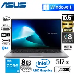 ASUS - Laptop Intel Core i5 (ExpertBook P1503CVA-S71671) RAM 8 GB SSD 512 GB 15.6" FHD IPS Windows 11
