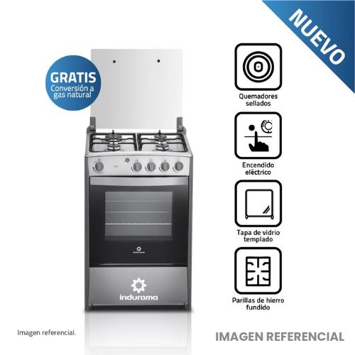 Cocina a gas Coruña QZ 4 Hornillas Croma 24"