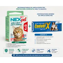 GENERICO - Pack Antiparasitario para Gatos Nexpet + Canivet X