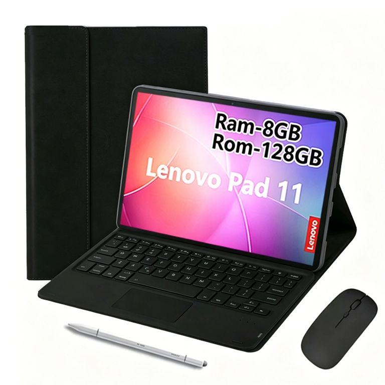 Tablet Pad 11 2025 8GB+128GB WiFi y Ratón inalámbrico Bluetooth &Teclado & Lápiz-Negro