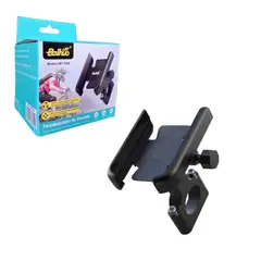GENERICO - Holder Soporte De Metal Aluminio Para Moto O Bicicleta Manillar Timon MY-7064 Negro