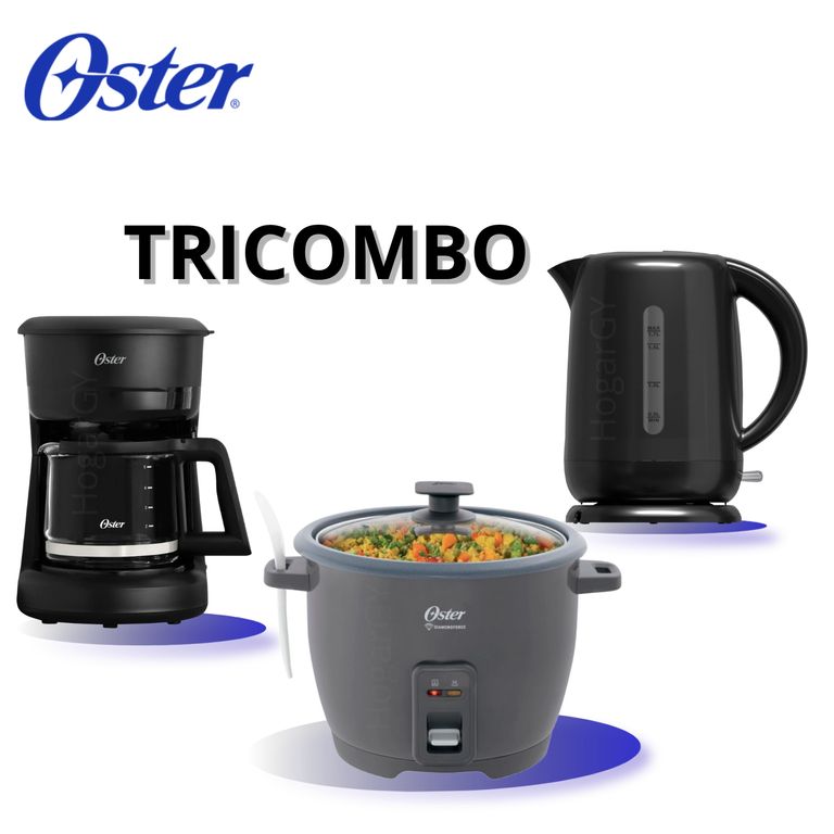 Combo de Cafetera 5 Tazas Negra + OLLA ARROCERA 1.8 L+ hervidor electricos
