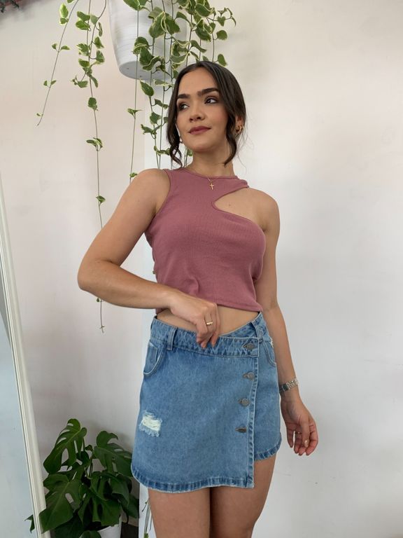 TOP BÁSICO MUJER ASIMETRICO
