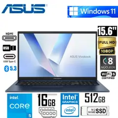 ASUS - LAPTOP VIVOBOOK 15 INTEL CORE 5 120U X1504VA 90NB13Y1-M02EA0 RAM 16GB DDR4 SSD 512GB 15.6"