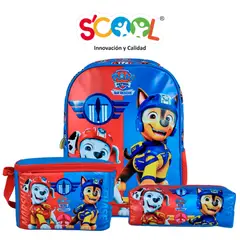 SCOOL - Set Mochila + Lonchera + Cartuchera Kombat Paw Patrol H