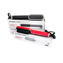 MAJIKA - Cepillo Alisador Eléctrico Profesional 2 en 1 Straight Comb con Control de Temperatura Antifrizz