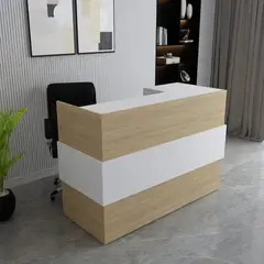 MASIVA HOME - Counter de recepción Escanor Beige y Blanco -