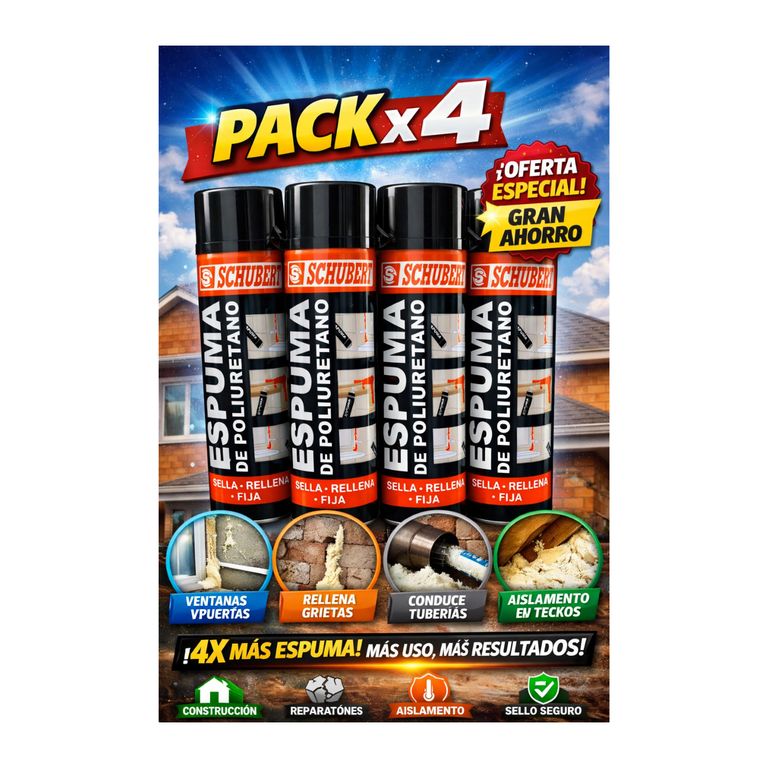 Pack 4 Und. Espuma de Poliuretano - Original